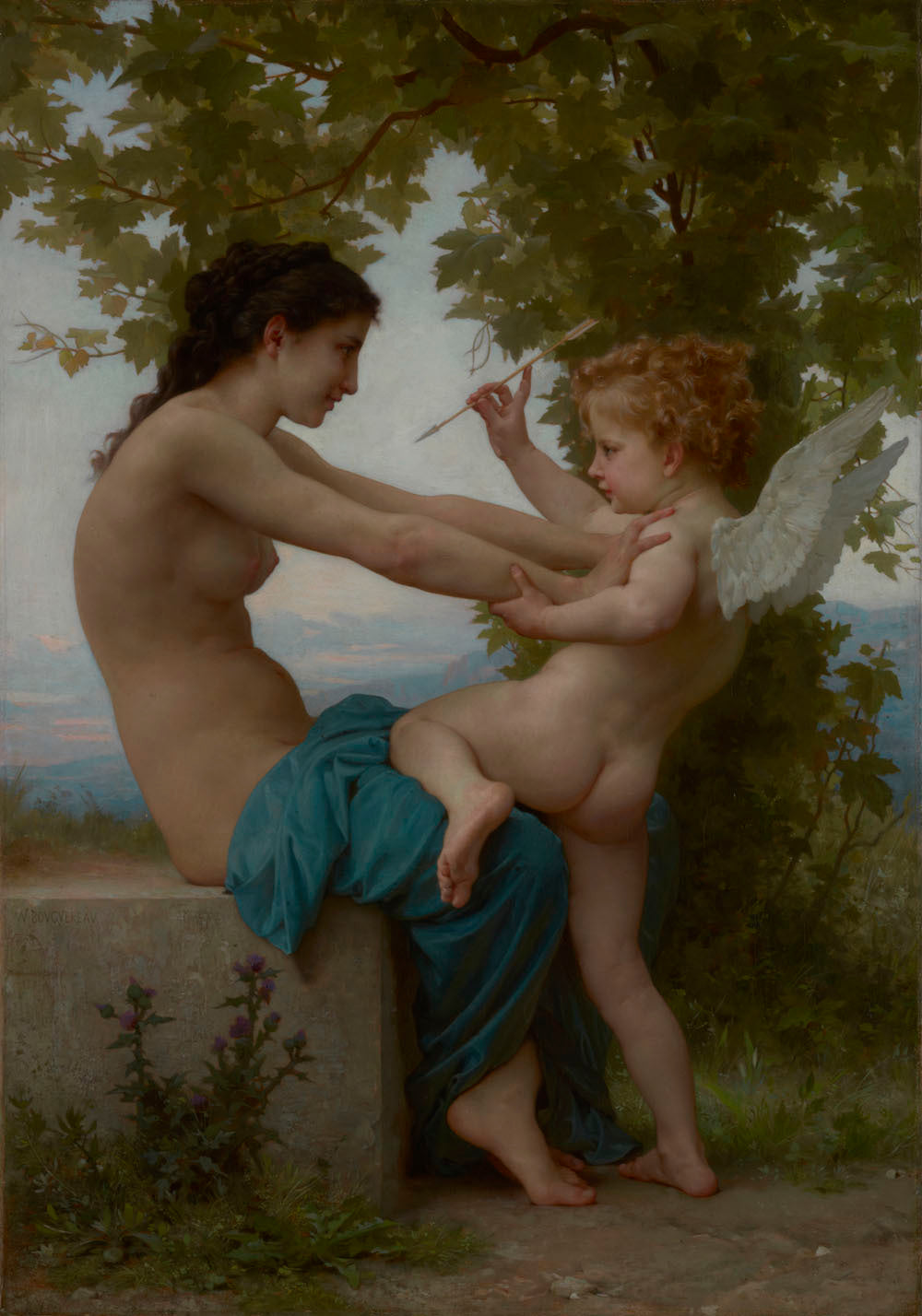 A Young Girl Defending Herself against Eros Gm-00058401