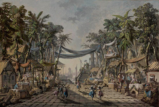 Market Scene in an Imaginary Oriental Port Gm-24137701